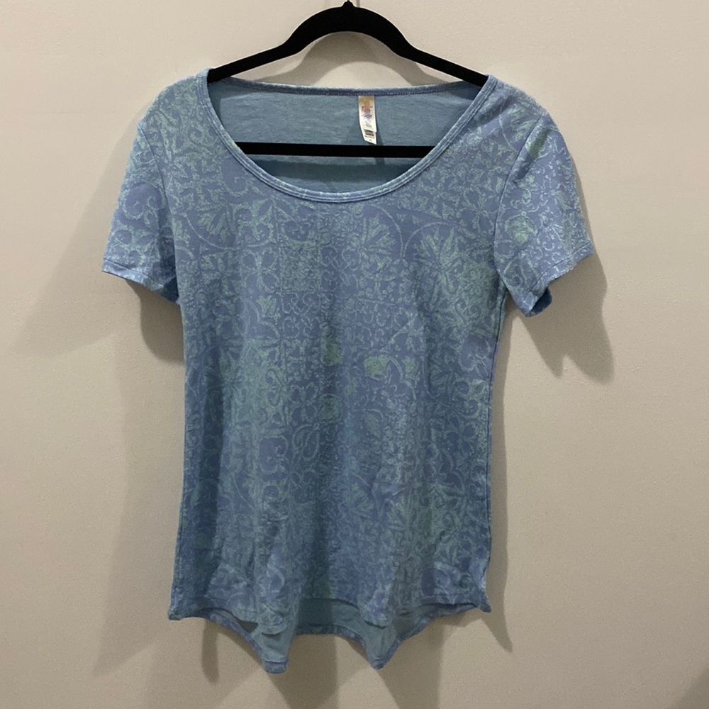 LULAROE Classic T Teal & Blue XXS